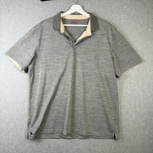 Untuckit Men's Size XL Gray Short Sleeve Polo Performance T-Shirt